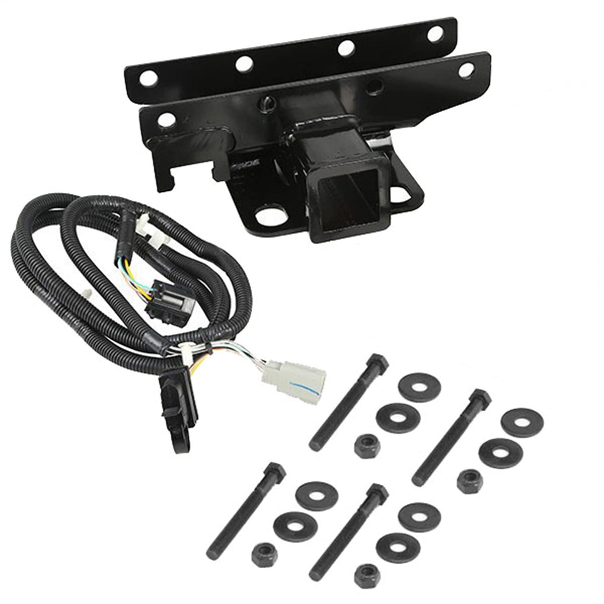 RUGGED RIDGE 11580.51 Rugged Ridge Trailer Hitch Kit & Wiring Harness - Fits 2007–2018 Jeep Wrangler JK - Heavy-Duty Receiver Kit with Powder-Coat Finish