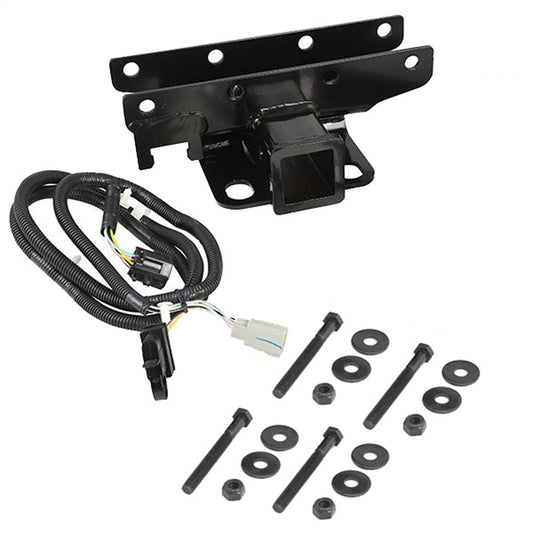 RUGGED RIDGE 11580.51 Rugged Ridge Trailer Hitch Kit & Wiring Harness - Fits 2007–2018 Jeep Wrangler JK - Heavy-Duty Receiver Kit with Powder-Coat Finish