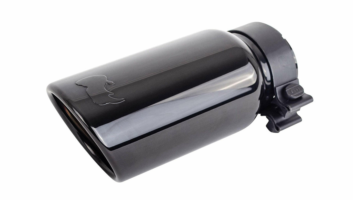 GO RHINO GRT3410BC Go Rhino! Go Rhino 10" black Chrome Stainless Steel Exhaust Tip -3" ID, 4" OD
