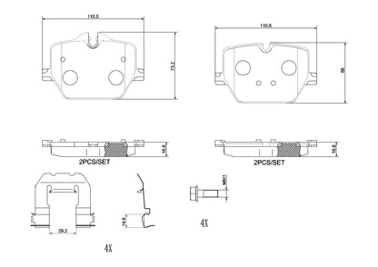 BREMBO P06116 Brembo P06116 BRAKE PAD