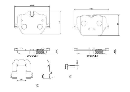 BREMBO P06116 Brembo P06116 BRAKE PAD