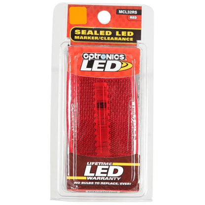 OPTRONICS MCL32RS Optronics MCL32RS Surface Mount LED Marker Clearance Light with Reflex, Red