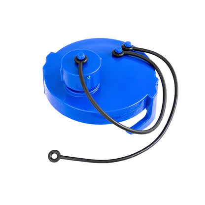 DURAFLEX 22199 Duraflex Sewer Cap 22199, 3 Inch Termination Cap with Bayonet Hook, Blue, ABS Plastic, Retail Packaging