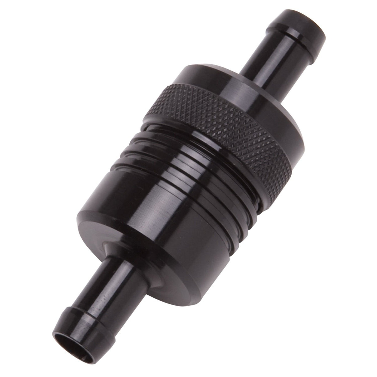 EDELBROCK 8157 Edelbrock 8157 Street Fuel Filter 1 1/8 in. Dia. 3/8 in. Inlet/Outlet 3 in. Length Black Aluminum Street Fuel Filter