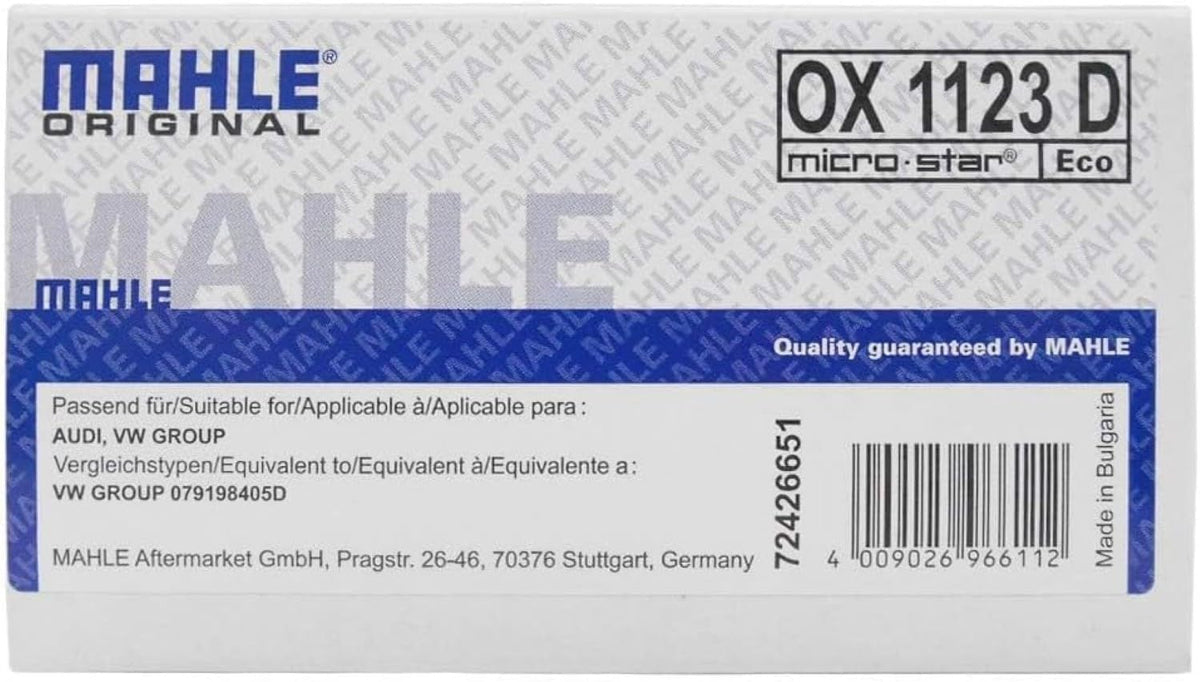 Mahle OX1123D Oil Filter