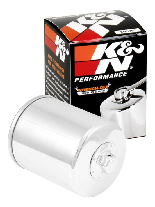 K&N FILTER KN-170C K&N Motorcycle Oil Filter: High Performance, Wrench Off Nut, KN-170C