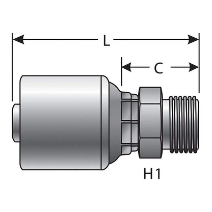 Gates G25810-0606 HYDRAULIC COUPLING-MEGACRIMP