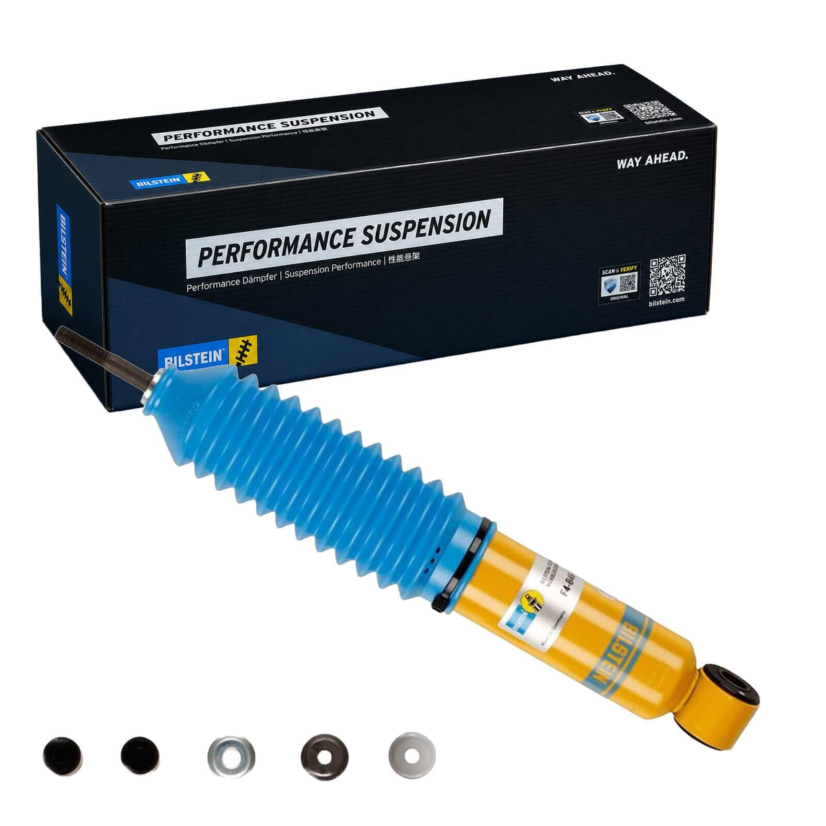 BILSTEIN 24-011396 Bilstein (24-011396) 46mm Monotube Shock Absorber, Yellow