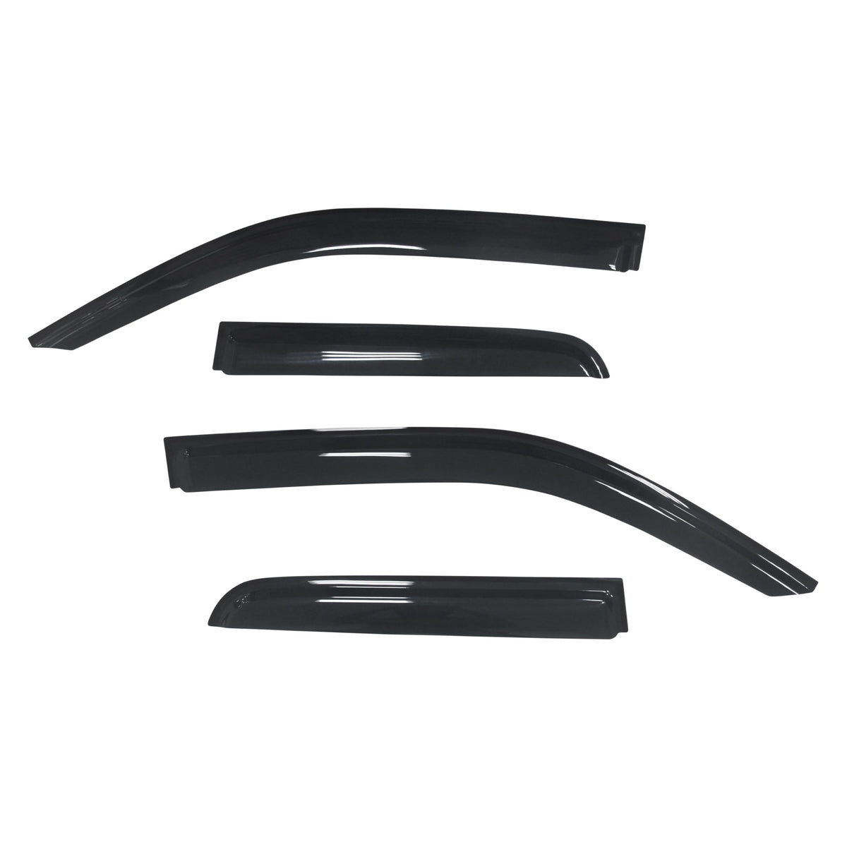 TRAILFX 4809H TrailFX Rainguard Window Vents Fits Ram 1500 Quad Cab 2019-2024 Smoke Acrylic Low Profile Tape-On Side Four Piece Window Deflectors TrailFX 4809H