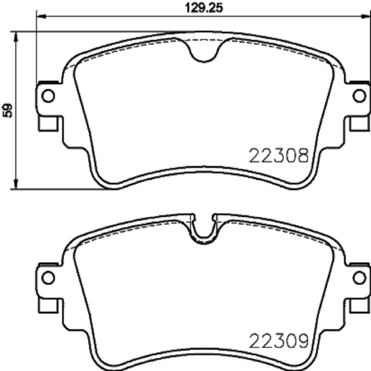 BREMBO P85154 Brembo P85154 Low-Met Alloy Steel Rear Disc Brake Pad Set AUDI OE# 8W0698451P