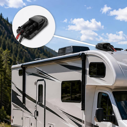 AIMS POWER PV-2WEGMC4 AIMS Solar 2 Wire Cable Entry Weatherproof Roof Mount w/ 10 inch Leads