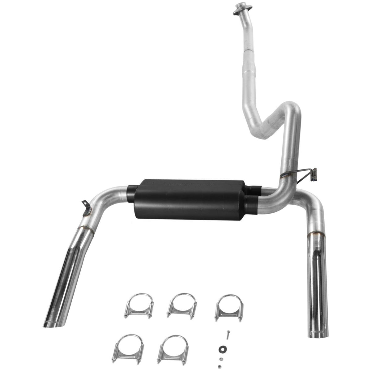 Flowmaster 17234 American Thunder Cat-Back Exhaust Kit 3 Inch Aluminized Steel Polished 304 Stainless Tips Compatible with 1986-1991 Chevy Camaro Pontiac Firebird V8 2.5 inch Flanged Converter