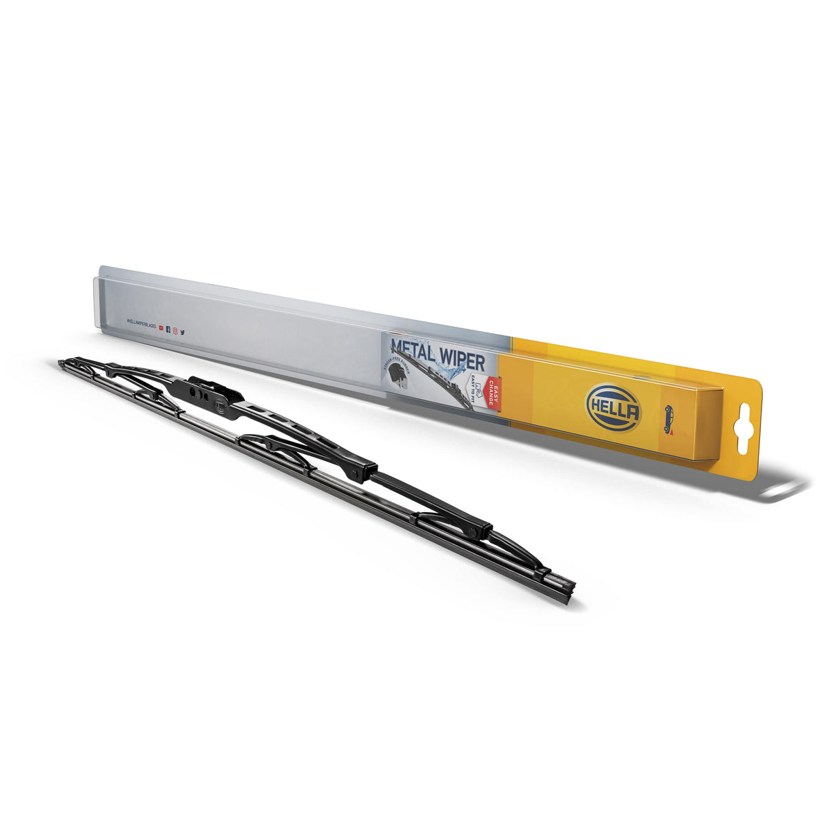 HELLA 858083241 Hella Oe Quality 24 Inch All Seasons Streak-Free Rubber Standard Wiper Blade (Single Blade) fits select BMW Chevrolet Chrysler Dodge Ford GMC Hyundai Mazda Nissan Ram Toyota Volkswagen / 9XW398114024