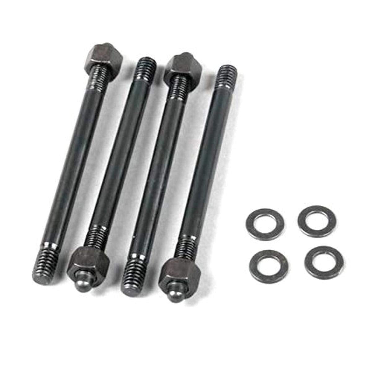 ARP 200-2415 ARP Carburetor Stud, 5/16-18 and 5/16-24 in Thread, 4.4 in Long, Hex Nuts, Chromoly, Black Oxide, Set of 4