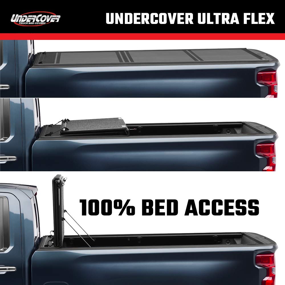UNDERCOVER UX32012 RealTruck Undercover Ultra Flex Hard Folding Truck Bed Tonneau Cover – UX32012 – Fits 2019-2025 Dodge Ram 1500 w/Multi-Function Tailgate (w/o RamBox) 5' 7" Bed (67.4")
