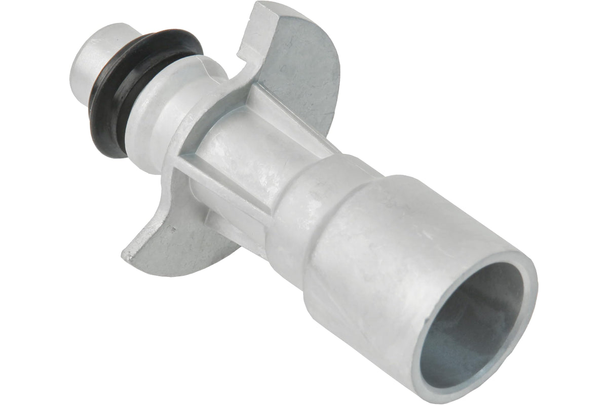 URO PARTS LR028136-PRM URO Parts LR028136PRM Engine Oil Cooler Pipe w/O-Ring, Aluminum vs OEM Plastic; From Water Pump to Oil Cooler