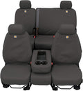 Covercraft Carhartt SeatSaver Custom Seat Covers — Fits 2017-2018 Ford F-250/F-350/F-450/F-550 — 1st Row 40/20/40 Bench Seat, Duck Weave Gravel