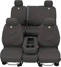 Covercraft Carhartt SeatSaver Custom Seat Covers — Fits 2015-2018 Ford F-150 Crew Cab — 2nd Row 60/40 Bench Seat, Duck Weave Gravel