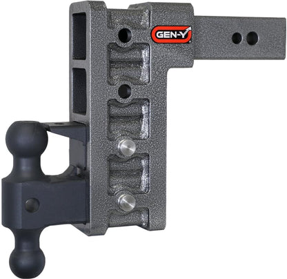GEN-Y HITCH GH-1624 GEN-Y Hitch GH-1624 MEGA-Duty 2.5" Shank 9" Drop 3.5K TW 32K Hitch and GH-0161 Dual-Ball and GH-0162 Pintle Lock