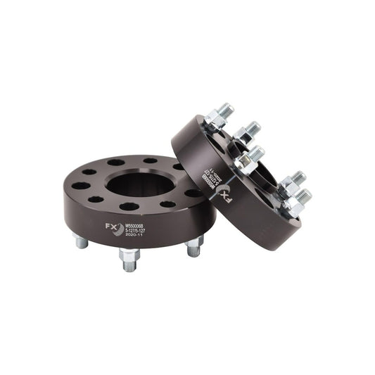 TRAILFX W550006HC TrailFX Wheel Spacer W550006HC, 5 x 5.00 Inch Bolt Pattern, 1.5 Inch Thickness, Wheel Stud Mount, 71.50 Millimeter Hub Size, Black, Aluminum, Set of 2, 10 Open End Conical Seat Lug Nuts, Hub Centric