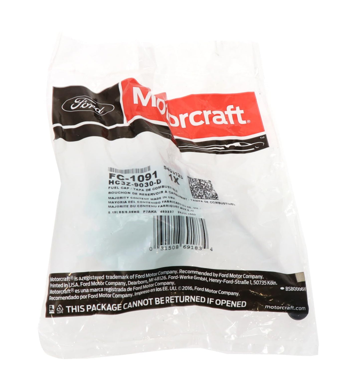 Motorcraft FC1091 Cap Asy