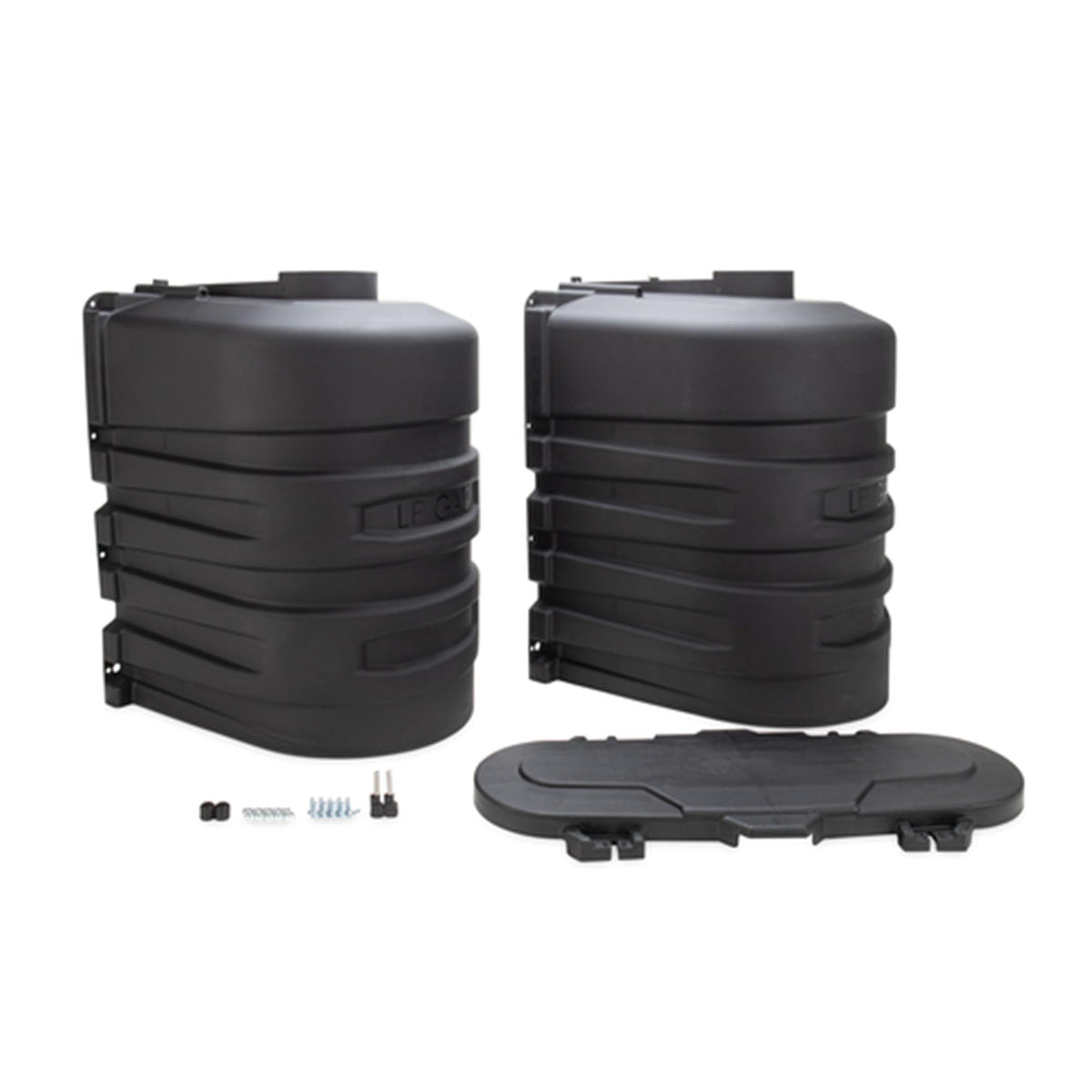 CAMCO 50502 Camco 50502 Double RV Propane Tank Cover - 20 lb., Black