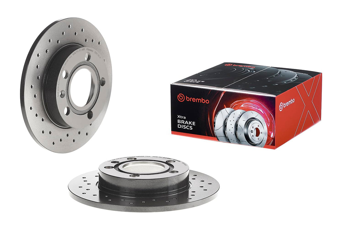 BREMBO 0891361XC02 Brembo 08.9136.1X Xtra UV Coated solid drilled Rear Brake Rotor AUDI/AUDI (FAW)/SEAT OE# 8E0615601P