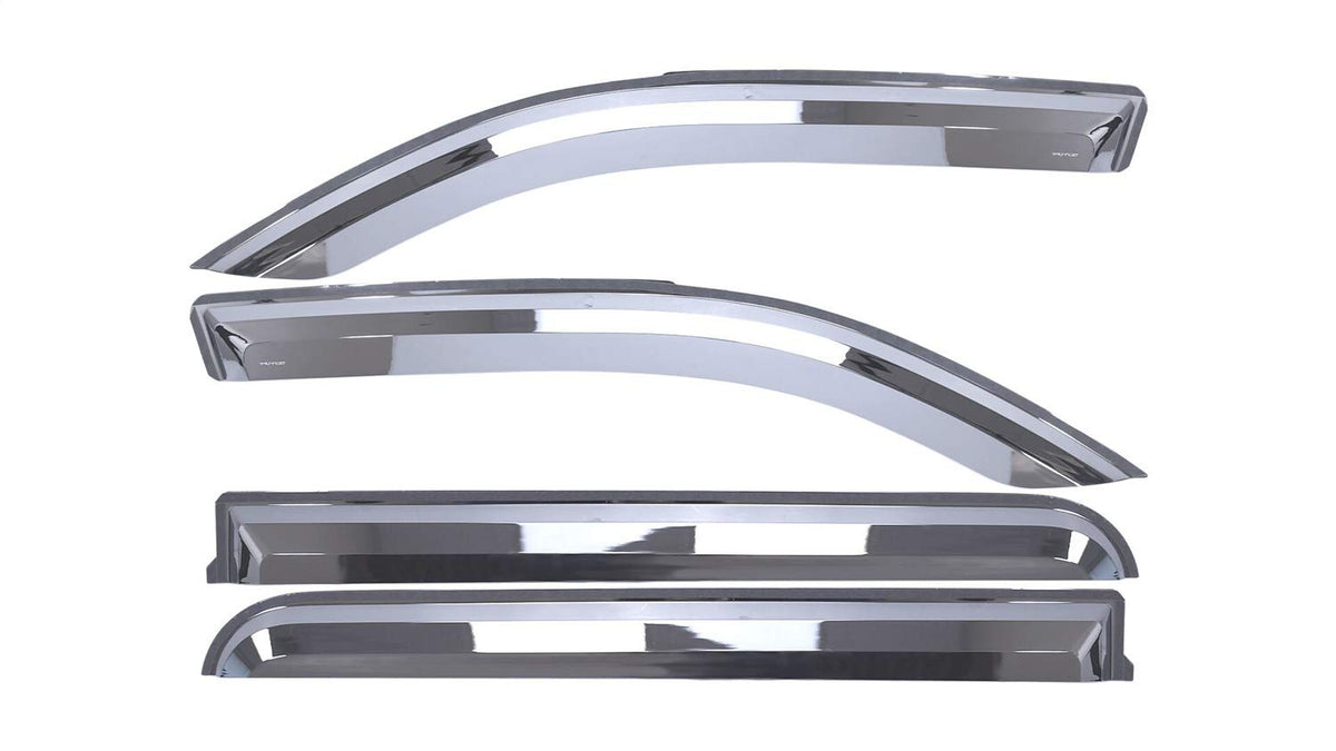 PUTCO 480070 Putco Element Chrome Window Deflectors Fits Dodge Ram Truck 1500 2019-2027 Quad Cab - Set of 4 - in Channel Install