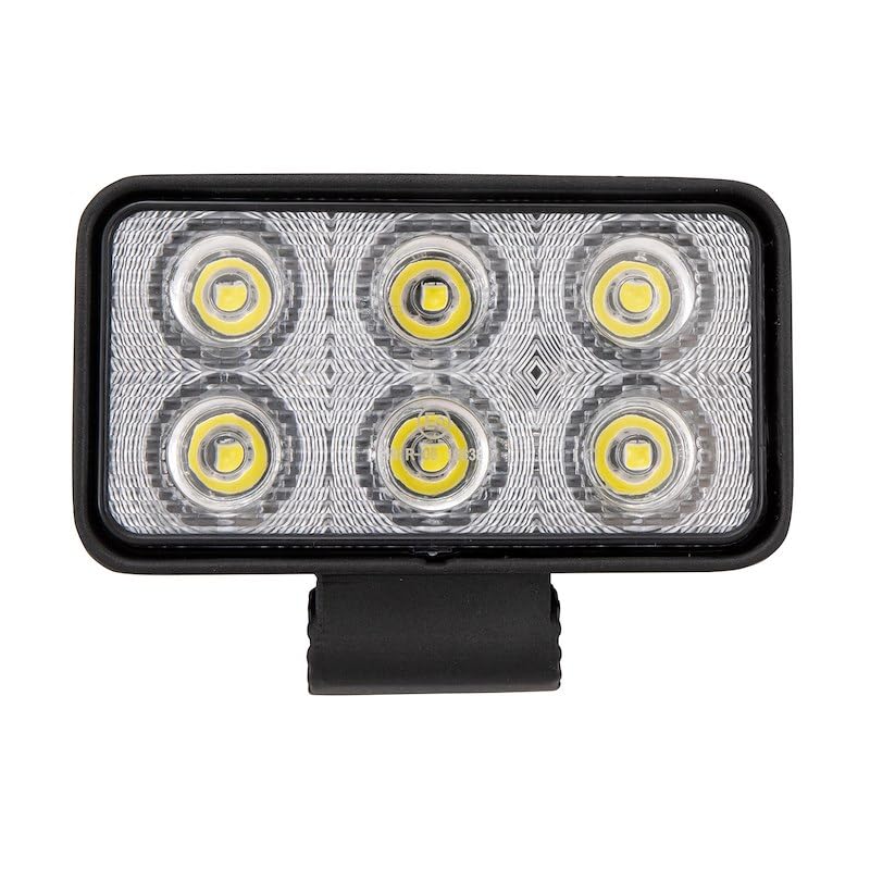 TRAILFX 3X2WLF1 TrailFX 3X2WLF1 Rectangle LED Light Utility Work Light 4.4x2.2 Inch 9W Flood Beam 1250 Raw Lumens Black Aluminum IP67 and IP69K Pedestal Mount with Installation Bracket and Hardware