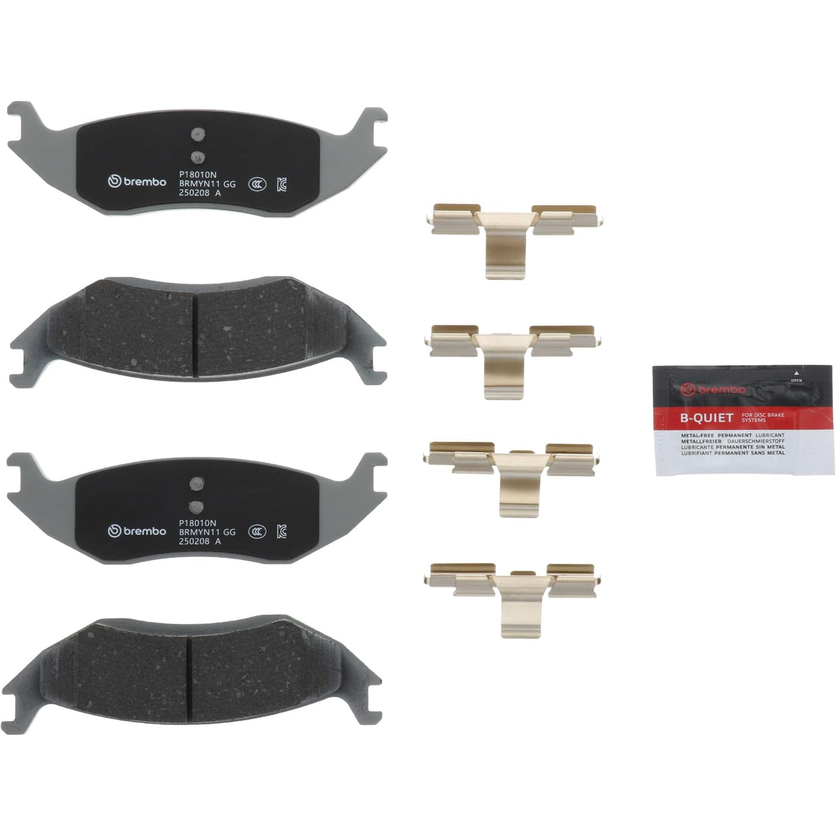 BREMBO P18010N Brembo P18010N Premium Ceramic Rear Disc Brake Pad Set CHRYSLER/DODGE/RAM OE# 05093706AA