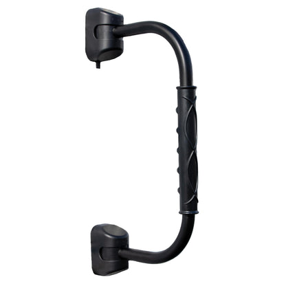 RV DESIGNER R222 RV Designer R222 GripSafe Handrail Assist - Locking Folding Aluminum Grab Handle with Notched Grip - Safe Entry Assist for RV Door - Easy Installation, 22 Inch, Black