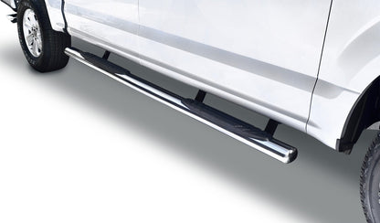 GO RHINO 684415587PS Go Rhino 4" OE Xtreme Sidesteps & Brackets | Stainless Steel, Polished | 684415587PS | Fits 2015-2024 Ford F-150 Super Crew; 2017-2024 Ford F-150 Raptor Super Crew & Others (See Description)