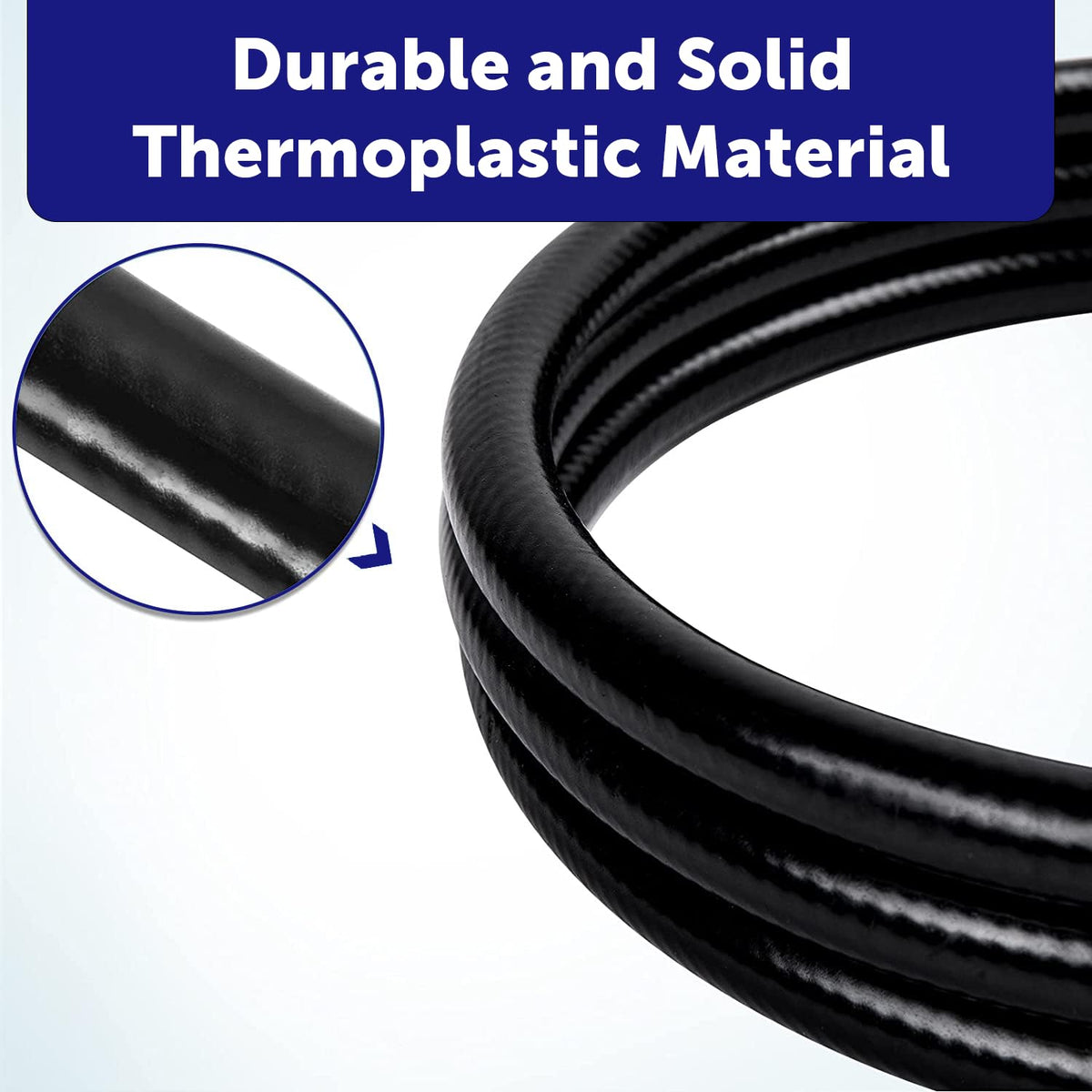 FLAME KING MB100383-48 Flame King 48-inch Propane Thermo Plastic Hose Assembly, 3/8-inch ID, 3/8-inch MPT X 1/2-inch Female Flare, for RVs and Travel Trailers