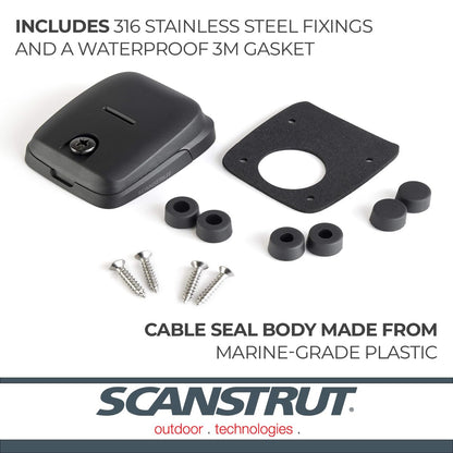 SCANSTRUT DS-HD6-BLK Scanstrut DS-HD6-BLK Horizontal Double Cable Seal – Black