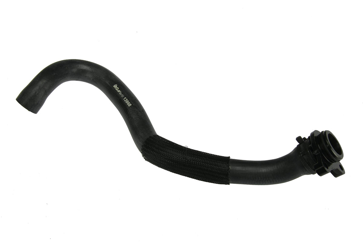 URO Parts 11537598234PRM Cooolant Hose, Metal Connector vs OEM Plastic