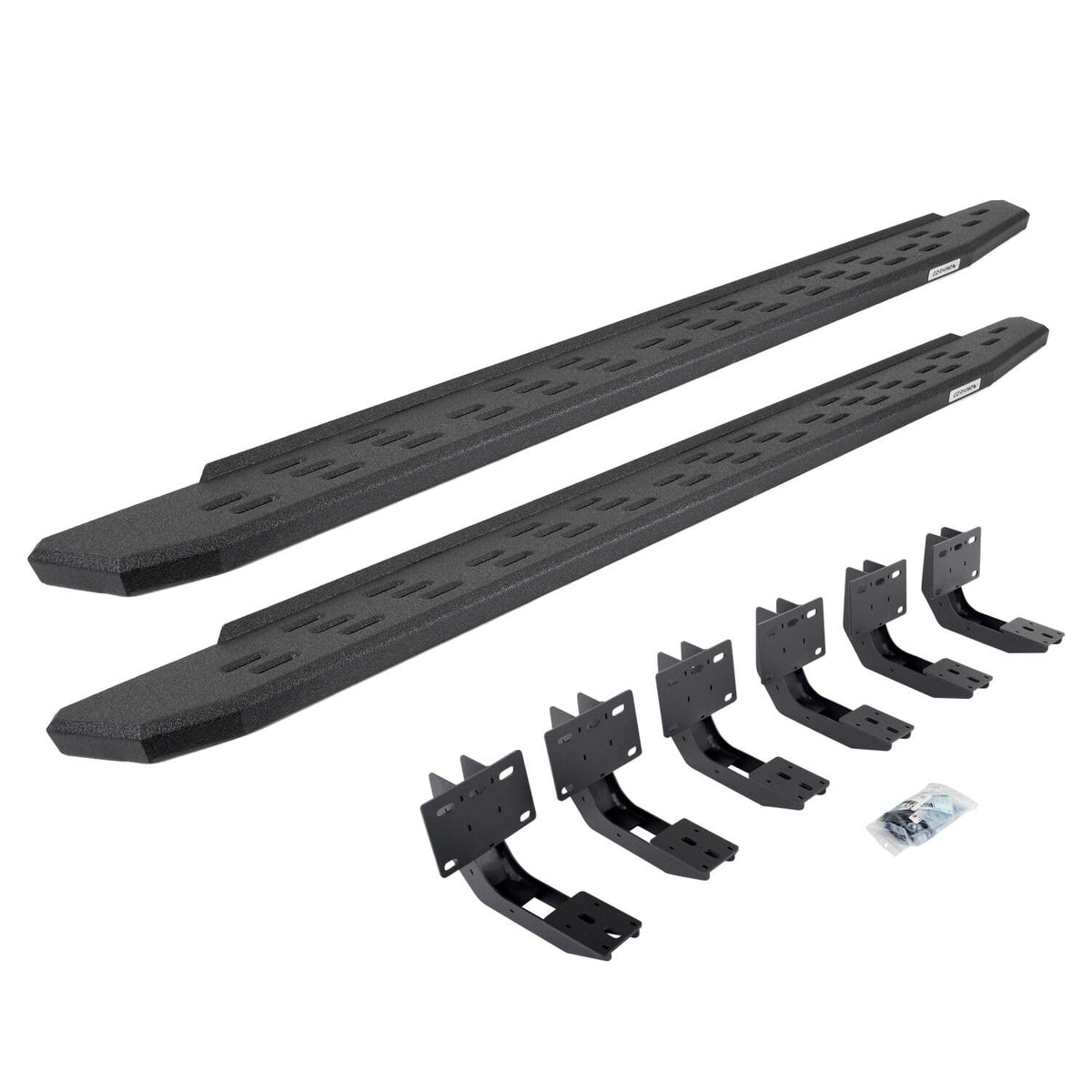GO RHINO 69630680T Go Rhino RB30 Running Boards & Brackets | Galvanized Steel, Protective Bedliner Coating | 69630680T | Fits 2019-2024 RAM 1500 Quad Cab Pickup