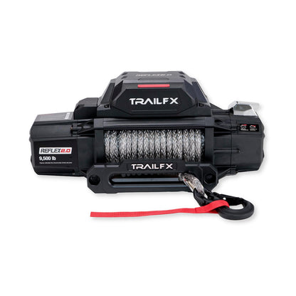 TRAILFX WRS295B TrailFX WRS295B Reflex 2.0 Winch; 9.5K Capacity; 94 ft Synthetic Rope; Aluminum Hawse Fairlead; Wired/Wireless Remote; Integrated Solenoid; 3 Stage Planetary Gear Drive; Load Warning Indicator