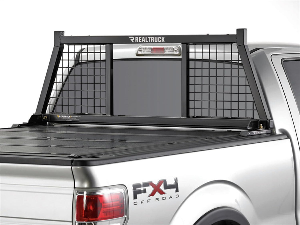 BACKRACK 149SM RealTruck BACKRACK Half Safety Rack Frame Only | Black, No Drill | 149SM | Fits 2019-2025 Chevrolet/GMC Silverado/Sierra 1500; 2008-2019 & 2022-2025 Toyota Tundra; 2004-2025 Ford F-150 & Others
