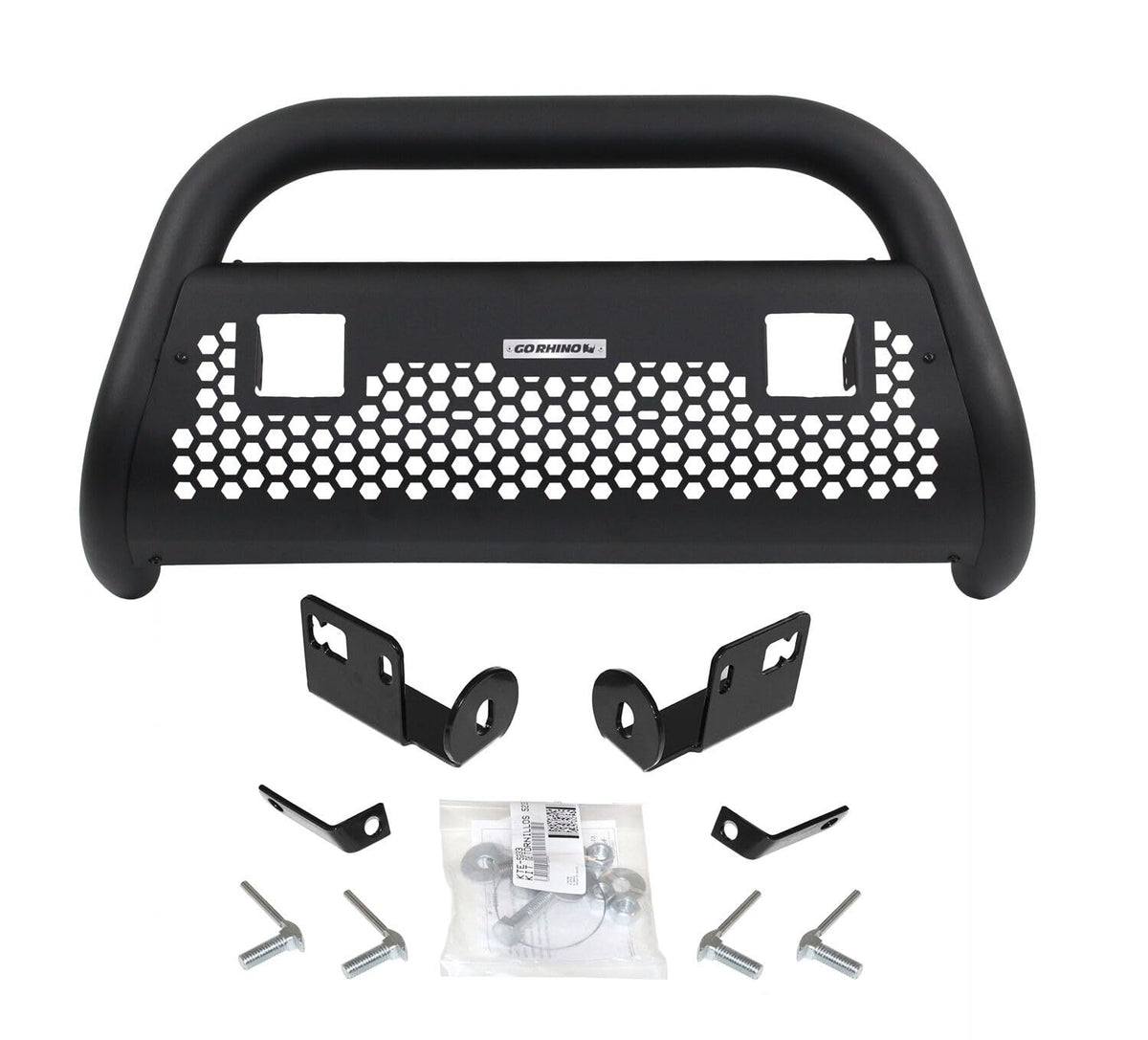 GO RHINO 55862T Go Rhino! RC2 Bull Bar w/Two 3" Cube Lights & Mounting Brackets | Mild Steel, Textured Black | 55862T | Fits 1997-2003 Ford F-150; 2004 Ford F-150 Heritage Super Cab Pickup