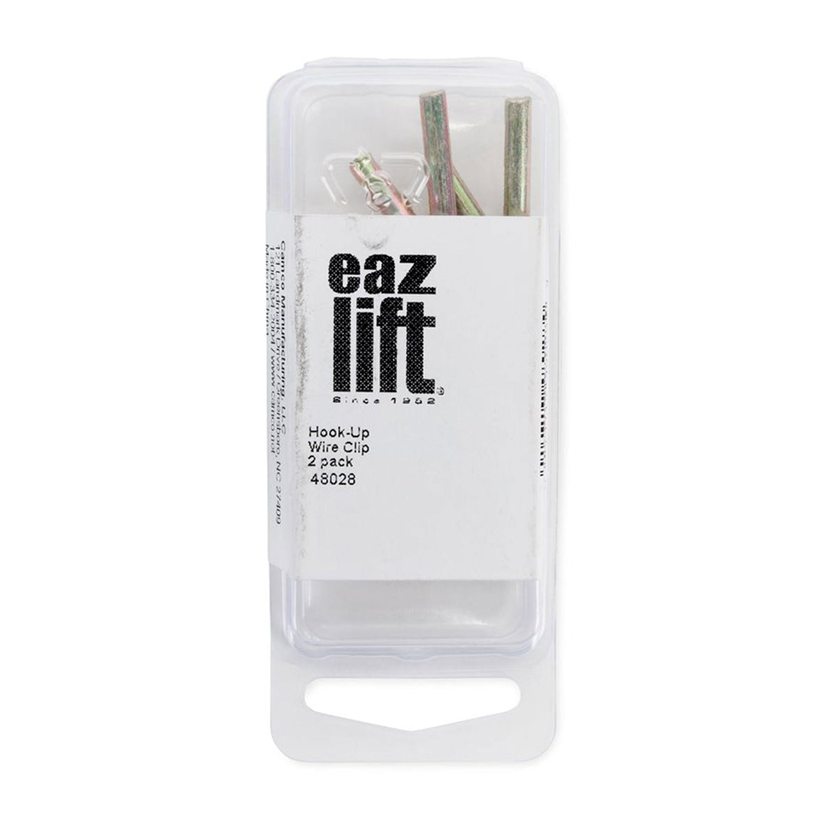 CAMCO 48028 Camco 48028 Eaz Lift Metal Replacement Clamshelled Hook Up Wire Clips for Eaz Lift Weight Distributing Hitch Quick Hook Up Brackets, Pack of 2