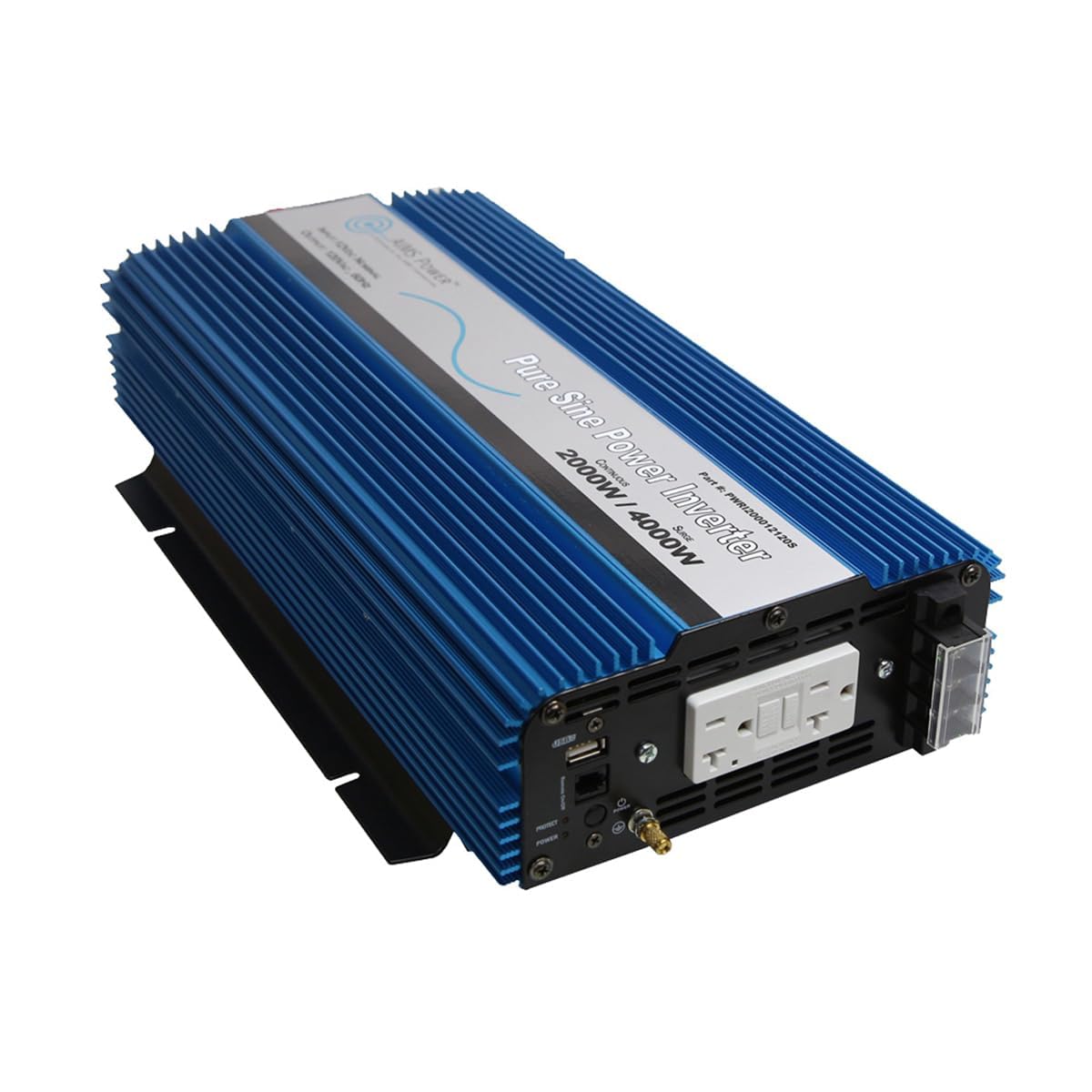 AIMS POWER PWRI200012120S AIMS 2000W 12V Pure Sine Inverter 120V ETL Listed w/USB PWRI200012120S