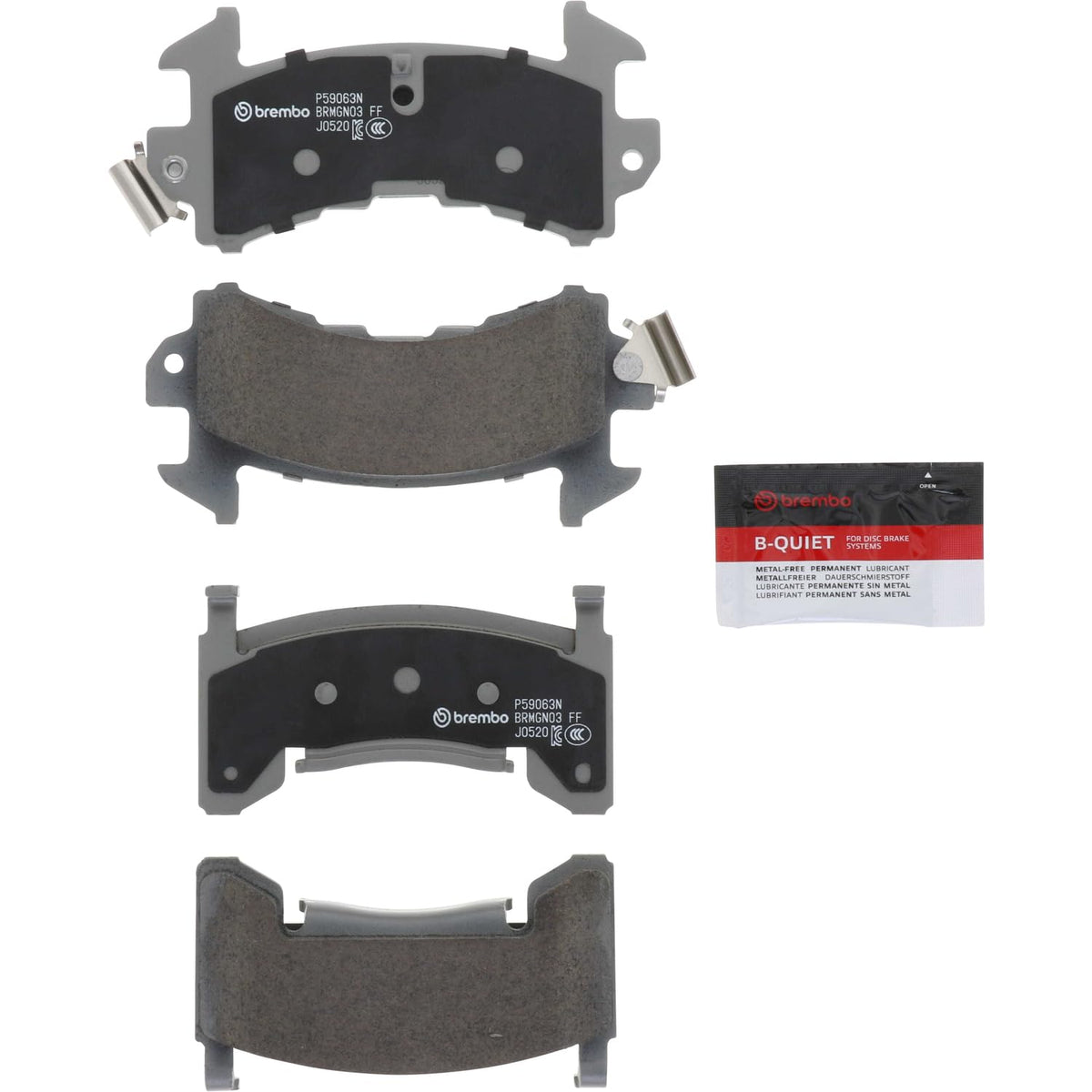 BREMBO P59063N Brembo P59063N Premium Ceramic Front Disc Brake Pad Set BUICK/CADILLAC/CHEVROLET/GMC/PONTIAC OE# 12321426