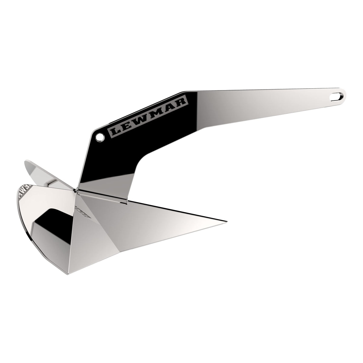 LEWMAR 0057206 Lewmar DTX Stainless Steel Anchor 14 lbs. for Boats 21'- 31', Lead ballasted tip, Integrated Eye, one-Piece Build, Non-hinged plow, self-Launching, 23-3/8" L x 10-7/16" W x 10" H - 2020202203