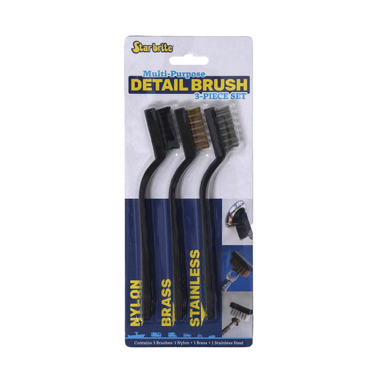 STAR BRITE 040073 STAR BRITE Multipurpose Detail Brush 3-Piece Set