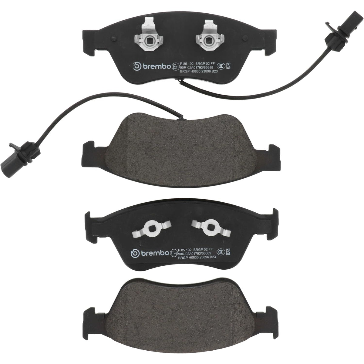 BREMBO P85102 Brembo P85102 Low-Met Front Disc Brake Pad Set AUDI/VW OE# 4E0698151J