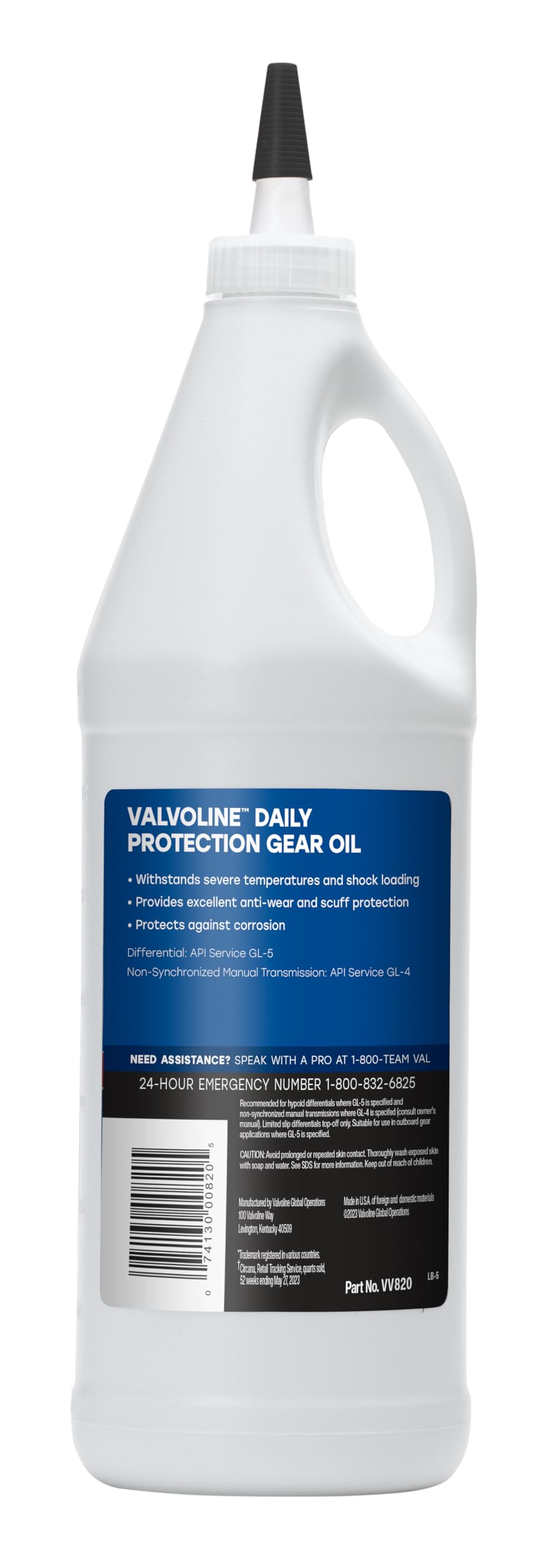 VALVOLINE VV820 Valvoline Daily Protection 75W-90 Gear Oil 1 Quart