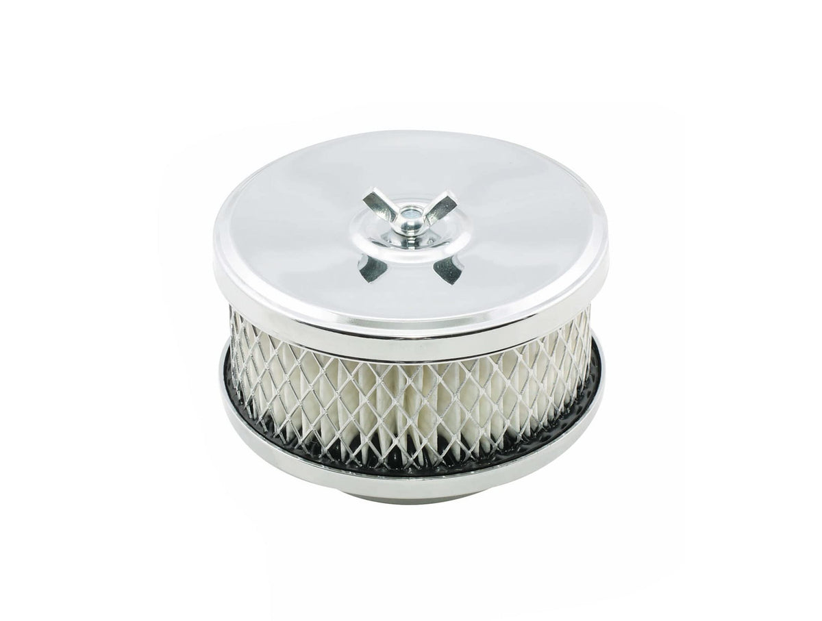 MR GASKET 4354 Mr. Gasket 4354 Air Cleaner - Deep Dish - 4 Inch x 2 Inch - Chrome