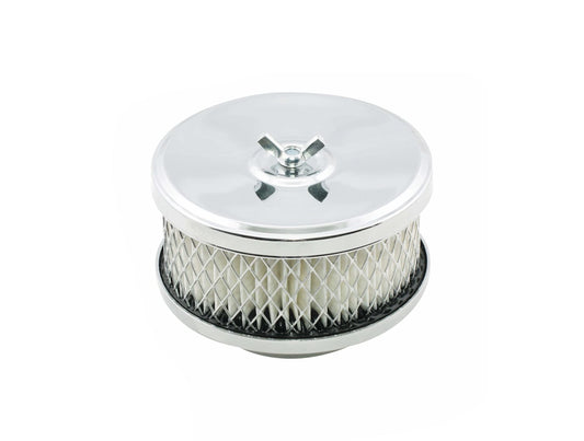 MR GASKET 4354 Mr. Gasket 4354 Air Cleaner - Deep Dish - 4 Inch x 2 Inch - Chrome