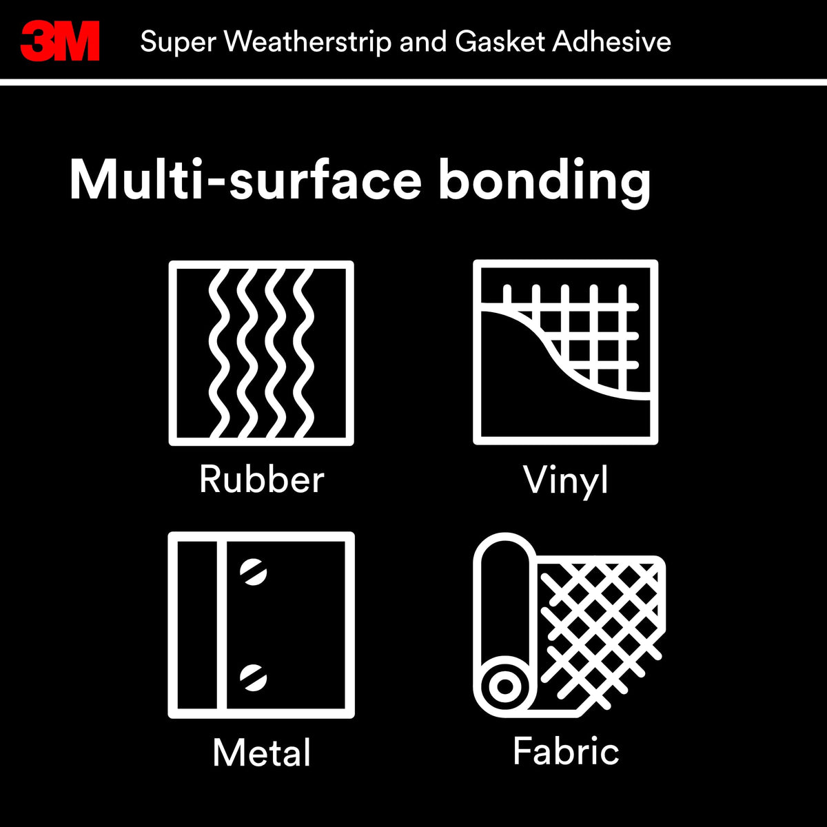 3M 08581 3M Super Weatherstrip and Gasket Adhesive, 08581, Black, 2 fl oz Tube, 1 Per Pack