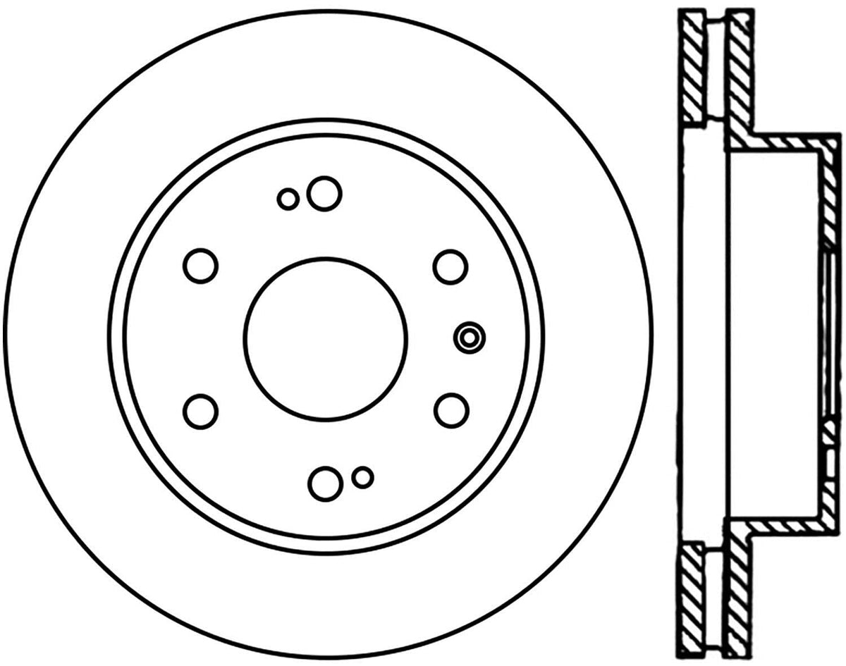 Centric Parts 121.66057 C-Tek Automotive Front Brake Rotor